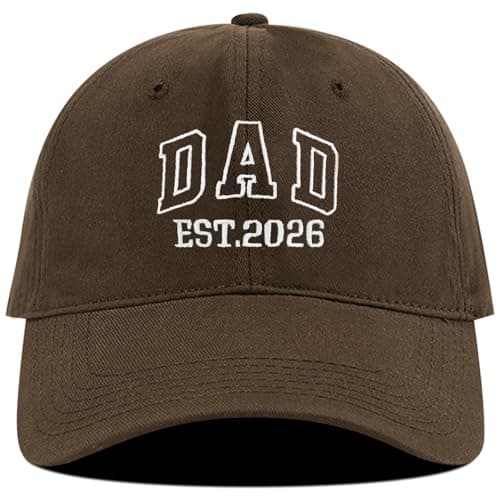 Skdgih Dad Est 2026 Hat | Pregnancy Announcement Gifts for Couple | Parents to Be Birthday Gifts New Mom & Dad - Image 1