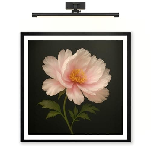 Moonow7 Modern Botanical Wall Prints, Small Pink Peony Flower Poster for Wall Decor in Bedroom, Living Room, Vanity Area, Office Desk, or Gallery Wall, Unframed Size 12x12” / 30x30 cm