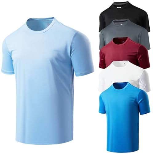 SUGARNO Mens T-Shirts 6 Packs, Quick Dry Short Sleeve T-Shirt Lightweight Workout T Shirts for Gym,Athletic,Running(Medium) - Image 1