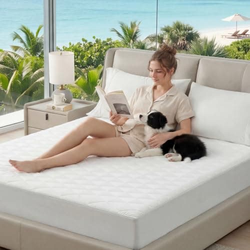 Cozy Bliss Leakproof Cooling Mattress Protector Twin XL, Q-Max 0.45 Soft Noiseless Breathable Mattress Topper Cover, with Deep Pocket Fits 8–18 Inches for Summer Bed Hot Sleepers, White - Image 1