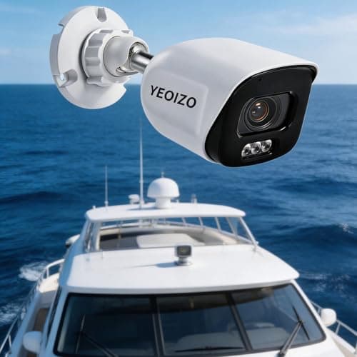 YEOIZO Marine Analog Camera, Full Color Night Vision Security Camera for Yacht, Ultra-Low Light Night Sailing Camera for Boat, Digital HDMI 1080p - Replace Thermal Camera - Image 1