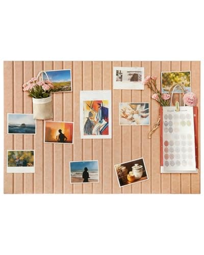 Nysunten 24x31 inches Large Felt Bulletin Board 0.35in Thicker, Cork Board with Safe Removable Nano Self-Adhesive Tabs, Wall Felt Board for Bedrooms, Living Rooms, Offices, Flower Shops - Dark Camel - Image 1