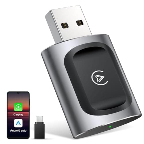 AuroraLink 2-in-1 Mini Wireless CarPlay Adapter for iPhone, 2026 Upgraded Bluetooth Android Auto Dongle Convert Wired to Wireless, Plug & Play, USB & Type C for Apple iOS 10+, Android 11+, 2016+ Cars - Image 1