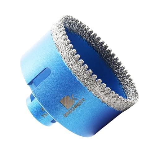 3 Inch Diamond Core Drill Bit for Porcelain Tile Ceramic Marble Granite Drilling,BRSCHNITT 1pc Vacuum Brazed Diamond Hole Saw with 5/8-11 Thread - Image 1
