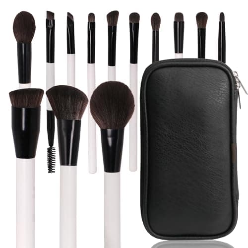 Makeup Brush Set 13 Pcs Professional & Beginner Friendly, Soft Synthetic Bristles for Face, Foundation, Powder, Eyeshadow & Blending, Easy to Clean Travel Set with Bag, Gift for Makeup Lovers - Image 1