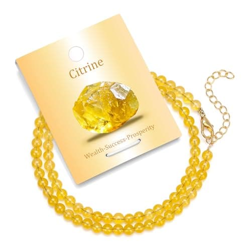 Vinswet Choker Necklace for Women Real Stone and Crystals Necklaces 4mm Beaded Choker Jewelry Meditation Gemstone Gift for Women - Image 1
