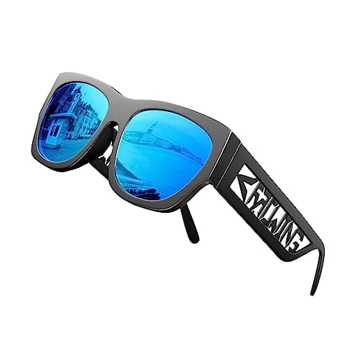 ROCKNIGHT Mirror Blue Sunglasses Men Polarized UV Protection Beach Casual Shades Gifts for family hombres - Image 1