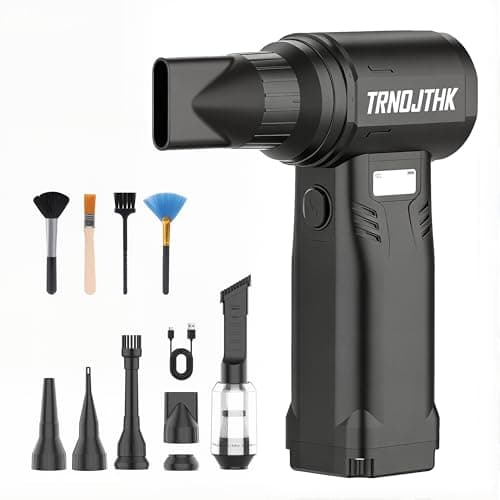 Electric Air Duster, 150000RPM Powerful Cordless Blower with Vacuum, 10-Gear Rechargeable Cleaner for Computer, Keyboard, Car Vent and Camera Gears - Image 1