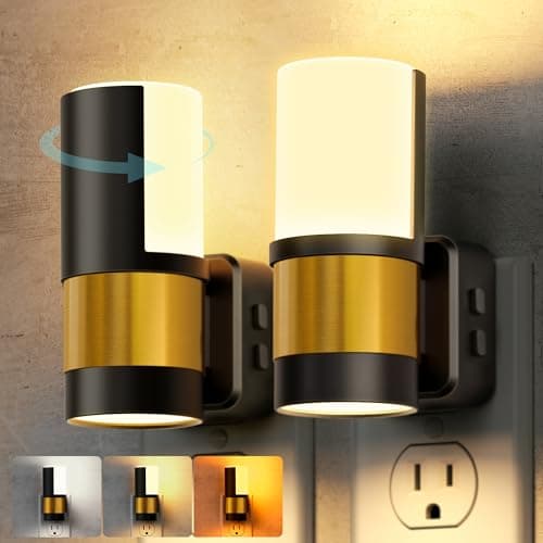 Briignite Night Lights Plug into Wall 2 Pack Dimmable 3CCT Night Light - Image 1