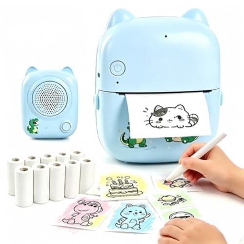 711TEK AI Voice Thermal Sticker Printer for Kids, Portable Inkless Mini Sticker Maker, Chat, Jokes & Homework Help, Screen-Free Creative Gift for Boys & Girls - Image 1