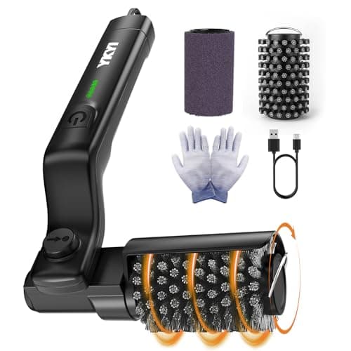 YKYI Electric Grill Brush - Cordless BBQ Brush with 180° Adjustable Head, Rechargeable Grill Brush for Outdoor Grill, IPX7 Waterproof Grill Cleaning Scrubber for Gas, Charcoal Pellet Grills (Black) - Image 1