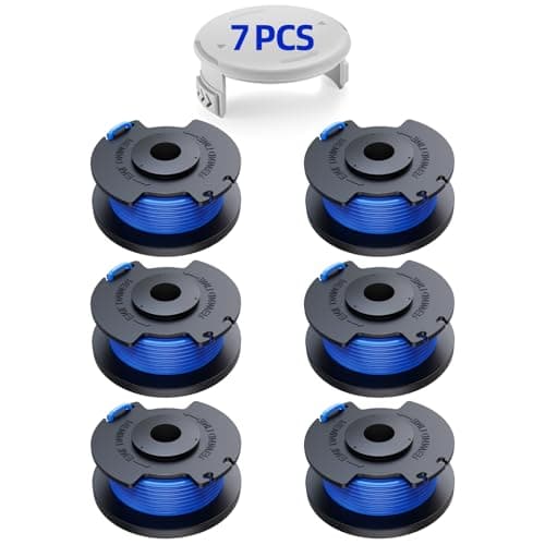 YWTESCH 7 Packs Weed Wacker String Replacement for Ryobi One+ AC14RL3A,0.065-Inch String Trimmer Refill Compatible with Ryobi 18v, 24v, and 40v Trimmer(6 Trimmer Line,1 Trimmer Cap) - Image 1
