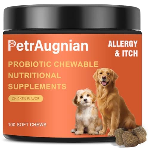 Dog Allergy Chews | Daily Support for Itchy Skin, Immune Health & Seasonal Allergies from Probiotics Omega 3 Quercetin Colostrum,Paw Licking, Pet Itchy Ear Relief Supplement - 100ct - Image 1