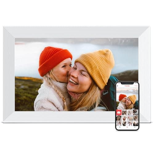 Digital Picture Frame, 10.1 inch Frameo Digital Frame WiFi, 1280 * 800 IPS HD Touchscreen, 32GB Storage, Instant Share Pictures Video, Smart Photo Frame Electronic, Gifts for Mom, House Warming - Image 1