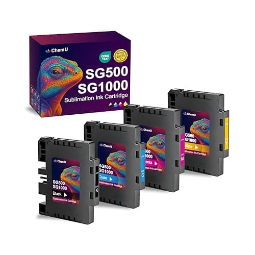 3.0.9 SG500 SG1000 Sublimation Ink Cartridges Compatible with Sawgrass SG500 SG1000 Printer, Upgraded Chips, All Firmware Versions,No AB Serial Number,High-Viscosity Gel Ink for Vibrant, Crisp Prints - Image 1