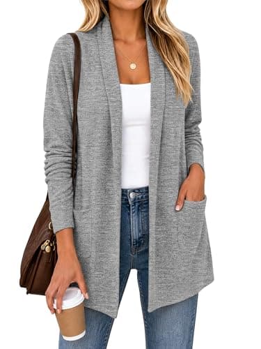 QIXING Women's Casual Knit Cardigan