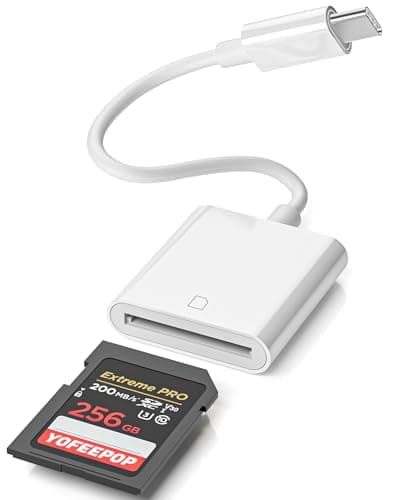 USB C SD Memory Card Reader, Type C Camera Adapter Trail Viewer for iPhone 17/16/15/ iPad/MacBook/Air/Pro/Galaxy Android - Image 1