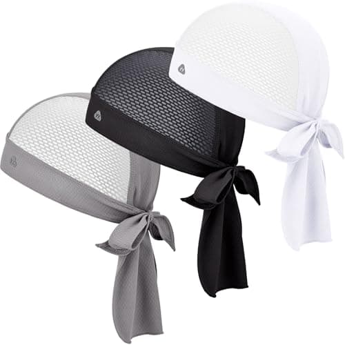 YANIKY Bandana Skull Cap with Neck Flap,Value Set Helmet Liner for Motorcycle Cycling Construction, Cooling Breathable Do Rag - Image 1