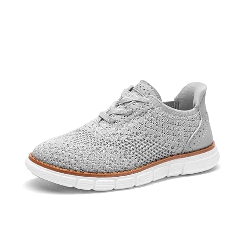 Bruno Marc Boy's Mesh Dress Sneakers Oxfords Casual Lace-Up Lightweight Shoes,Size 10 Toddler,Grey,SBOX26012K - Image 1