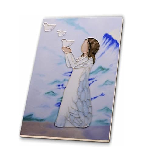 Gift for Daughter from Mom-Handmade 3D Embossed Ceramic Wall Art, Home Decor for Living Room & Tabletop, Birthday & Anniversary Present for New Mother Grandma. (Gifts for Daughter) - Image 1