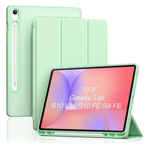 ProCase Smart Case for Galaxy Tab S10 Lite/S10 FE/S9 FE 10.9-Inch with S Pen Holder, Trifold Stand Folio Cover with Soft TPU Back for 10.9" Galaxy Tab S10 Lite/S10 FE/S9 FE -Matchagreen - Image 1