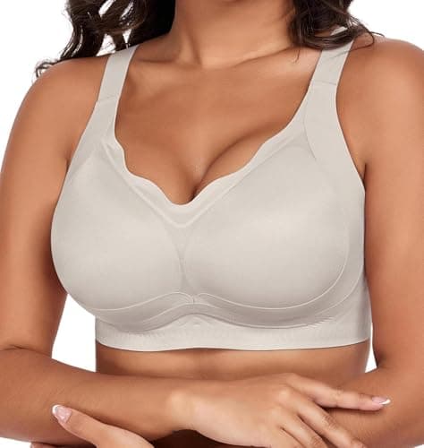 SHIJIALI Womens Wireless Jelly Bra Plus Size Supportive Seamless Bras Full Coverage Push Up Comfortable No Underwire Bras Light Green - Image 1