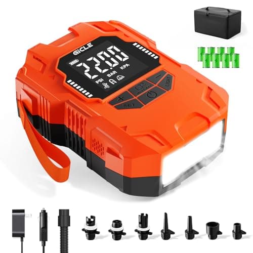 GICLE 22PSI Rechargeable Paddle Board Pump, Dual Power (Battery & 12V Car) Electric SUP Pump, Automatic Portable Inflator & Deflator with Fast Charging for Inflatables Kayak Boat Tent Camping Mattress - Image 1