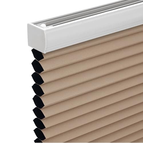 Changshade Cordless Cellular Shades, Blackout Honeycomb Shades for Windows, Pull Down Pleated Blinds, Easy to Install for Indoor Windows and French Doors,38" W x 72" H, Light Brown - Image 1