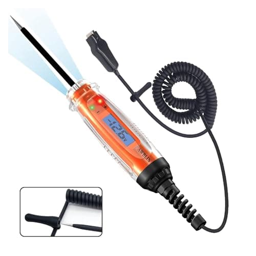 AWBLIN Automotive Test Light 3-72V DC Digital Light Tester with Voltmeter, Heavy Duty Auto Circuit Tester with LCD Backlight Display and LED Indication, Electric Test Pen with Illumination - Image 1