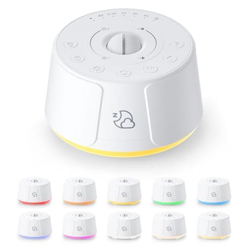 Sound Machine White Noise Machine - 30 Soothing Sounds, 10 Colors Night Light, Rechargeable Battery- Travel Portable Sound Machine for Sleep Baby Adults, Perfect Sleeping Companion - Image 1