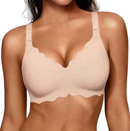 OEAK Women Value Series Jelly Bras Wireless Pushup Convertible Jacq Nude,M