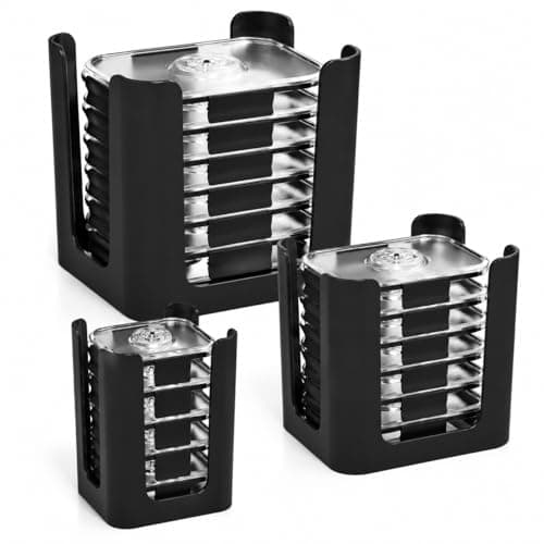 Black 3 Pack Food Container Lid Organizer for Rubbermaid Brilliance