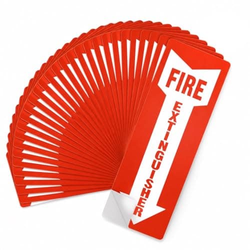 24 Pack Fire Extinguisher Signs – 4x11.8 Inch Vinyl Signs | Waterproof & Fade-Resistant Safety Decals for Indoors & Outdoors | Easy to Apply on Walls & Doors, for Cabinets, Offices & Commercial Use - Image 1