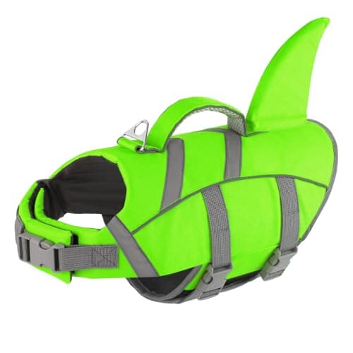 Doglay Shark Dog Life Jacket - Reflective Dog Life Vest for Swimming and Boating with Rescue Handle, Adjustable High Buoyancy Floating Vest for Small Medium Large Dogs - Image 1