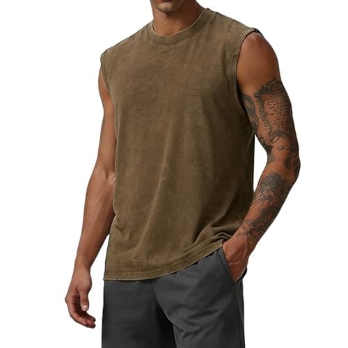 MAPICK Men's Workout Tank Top Sleeveless Muscle Shirt Lightweight Gym Tank Athletic Fit for Training Running Sports - Image 1