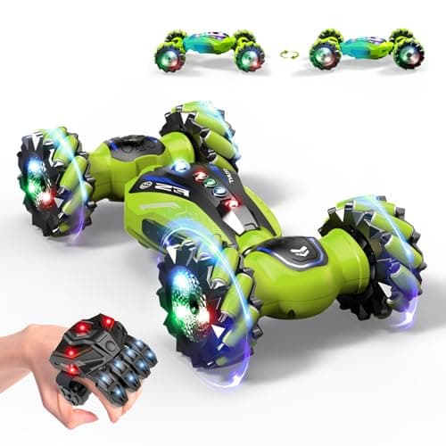MOMONOVA Gesture Sensing RC Stunt Car with Light Music and Mist Spray for Kids 6+, 4WD Off-Road Drift Remote Control Car, 2.4GHz Glove Remote, Rechargeable Toy Vehicle for Boys and Girls Birthday Gift - Image 1
