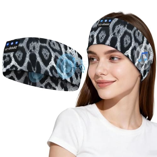 LC-dolida Sleep Headphones Bluetooth, Headband Headphones Earphones Wireless, Sleep Mask for Sleeping, Sports, Gifts, Workout, Jogging, Yoga,Insomnia, Air Travel, Meditation