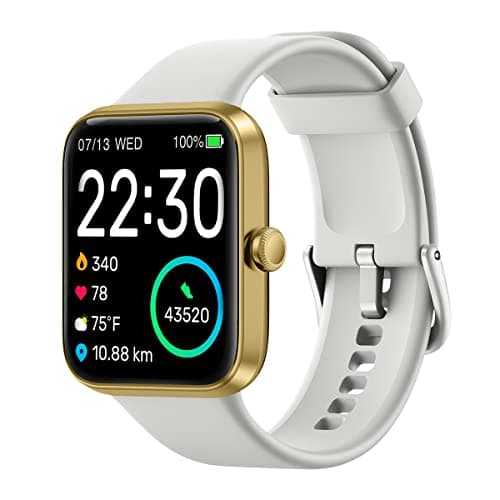 SKG Smart Watch, Fitness Tracker with 5ATM Swimming Waterproof, Health Monitor for Heart Rate, Blood Oxygen, Sleep, 1.7'' Touch Screen Bluetooth Smartwatch Fitness Watch for Android-iPhone iOS, V7 - Image 1