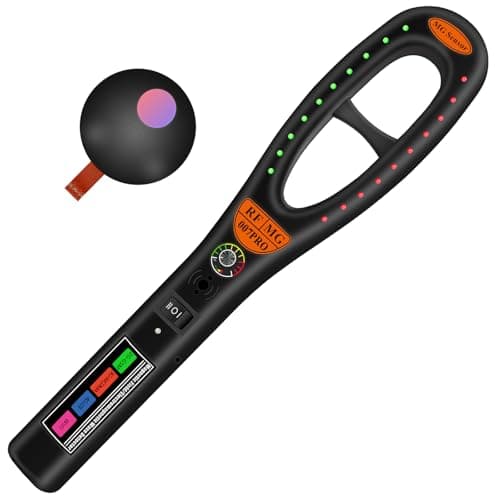 Hidden Camera Detector – Electronic Bug & GPS Tracker Finder, RF Signal Scanner, Portable Rechargeable Surveillance Detector for Home, Hotel, Car & Travel Security