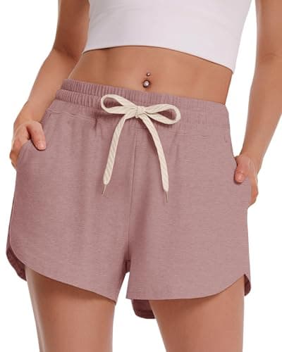 CAMPSNAIL Athletic Shorts for Women - Workout Casual High Waisted Black Sweat Shorts Comfy for Running Gym Lounge Summer - Image 1
