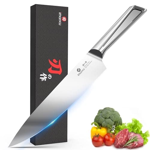 imarku Chef Knife 8 Inch, Ultra Sharp Stainless Steel Kitchen Knife with Ergonomic Handle, Professional Cooking Knife for Meat, Vegetables & Fruits, Rust Resistant Chef’s Knife with Gift Box - Image 1