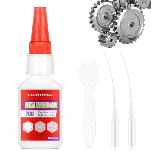 Metal Glue for Instant Repairs, 25g Clear Fast Drying Super Glue, High Strength Waterproof CA Glue for Stainless Steel, Aluminum, Cyanoacrylate Adhesive for DIY Crafts and Household Repairs