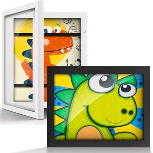 Artfeel 2-Pack 10x12.5 Kids Art Frames,Front Opening Kids Artwork Frames Changeable Child Artwork Picture Display,Children Storage Frame for Wall,Holds 50pcs Drawings,Craft,Art Project,Schoolwork. - Image 1