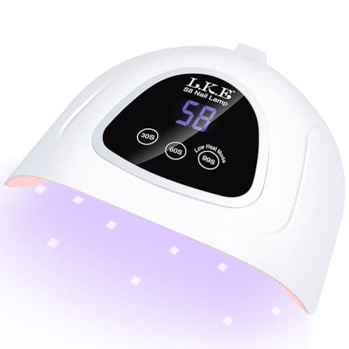 LKE UV Light for Gel Nails, Nail Dryer UV Nail Lamp 72W for Gel Polish Light with 3Timer and Sensor Professional for Solon and Nail DIY in Home Use (White) - Image 1