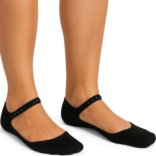 Hidey Style Premium Black Austrian Crystal Socks for Women (1 Pair), Stylish Anklet for Women - Breathable Women’s Socks - Image 1