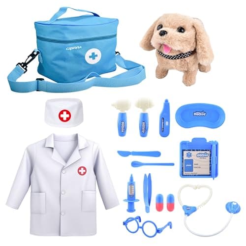 Doctor Kit for Toddlers 3-5 Doctors Play Set Toddler Girl Dog Puppy Vet Kit Kids Veterinarian Playset Toys 3 4 5 Year Old Birthday Gift - Image 1