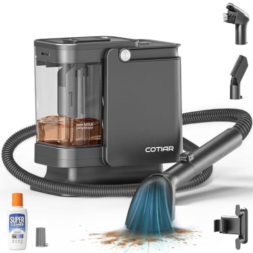 Portable Carpet Spot Cleaner Machine, Handheld Upholstery Cleaner with Pet Hair Brush & Cleaning Solution, for Pet Stains Couch Furniture Household Fabric Cleaning - Image 1
