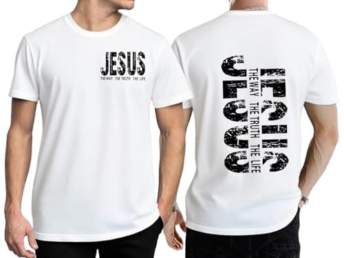 QIXYN Christian T-Shirts For Men Faith Jesus Religious Vintage Men Tops - Image 1