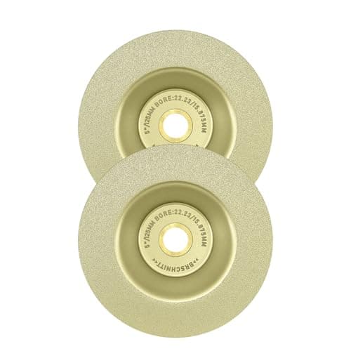 BRSCHNITT 2pcs Diamond Grinding Cup Wheel 5 Inch - Diamond Cutting Disc for Dekton Porcelain Tile Ceramic Granite Marble Grinding Disc Fits 7/8-5/8 Inch Arbor 125mm - Image 1