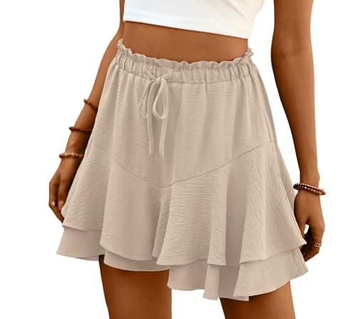 Lepunuo Athletic Shorts for Women Summer Flowy Skorts High Waisted Skort - Image 1